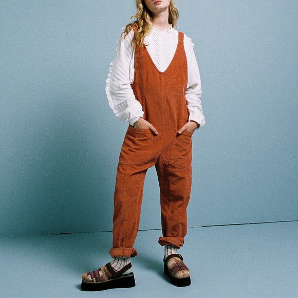 Free People Orange Jumpsuit worn twice - Picture 6 of 10